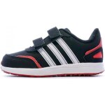 Baskets noires gar�on adidas vs switch - chaussures basses - fermeture � scratchs - bandes adidas blanches ...