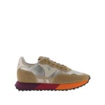 Baskets nylon m�tal et cuir fendu femme victoria nova