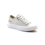 Basket - palladium ace cvs beige - femme - textile - lacets plats - ?illets - broderie tricolore