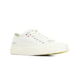 Basket palladium palla ace cvs femme - palladium - blanc - textile - lacets - plat