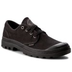 Baskets palladium pampa oxford - homme - noir - textile - lacets