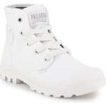 Baskets palladium us pampa hi blanc - palladium - femme - textile - lacets - plat
