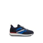 Baskets pepe jeans foster man print - navy - 43 - homme - adulte - bleu - pepe jeans - lacets - textile ...