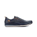 Basket placa cuadros elsticos bleu homme bleu - pikolinos - plat - lacets - textile - adulte