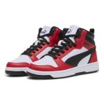 Baskets enfants - puma - rebound v6 mid - cuir - semelle intrieure amortissante - modle haut