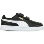 Baskets - puma - shuffle v ps - noir / or - cuir - enfant - plat