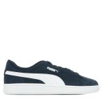Basket cuir junior puma smash - marine / blanc