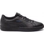 Baskets puma smash v2 noir en cuir pour enfants. 365324 01.