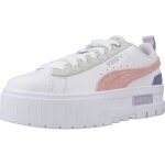 Basket puma yellow - modle 135258 - blanc - femme - lacets