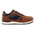 Baskets redskins actueli - homme - cognac / marine - lacets - textile et synthtique