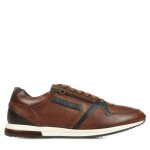 Baskets - redskins - ludic - cuir - chataigne / marine / brandy - confort exceptionnel