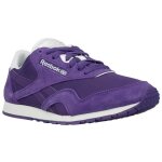 Baskets reebok cl nylon slim pigment - femme - violet - lacets - plat