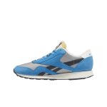 Basket reebok classic nylon - zzysh - homme - bleu - nylon - lacets - plat