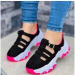 Baskets respirantes confortables en tissu maillé pour femme chaussures dextérieur rehaussées à la mode ... Baskets respirantes confortables en tissu maillé pour femme chaussures dextérieur rehaussées à la mode ...