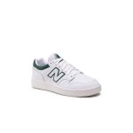 Baskets rtro en cuir vritable - new balance - modle 480 bb480lgt - blanc / timber - homme
