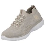 Basket rieker knitup - femme - beige - slipper - lacets lastiques - confort exceptionnel