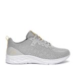 Baskets rostie pour femme - gris jaune - kappa - polyester - lacets