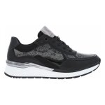 Baskets running femme - marco tozzi - talon semi - compens 4cm - noir