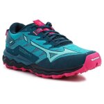 Baskets running - mizuno wave daichi 7 turquoise - femme - drop 10mm - gamme wave rider