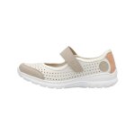 Basket � scratch rieker morelia - rieker - femme - blanc - plat - adulte