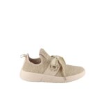 Basket semelle paisse armistice volt one w - femme - beige - lacets - polyester
