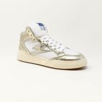 Basket semerdjian smr braga gold - femme - cuir - lacets - plat