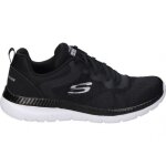 Baskets skechers 12607 - bkw pour femme - noir - dessus en textile - talon plat - lacets Baskets skechers 12607 - bkw pour femme - noir - dessus en textile - talon plat - lacets