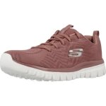 Basket skechers 75495 - skechers - mod�le 75495 - rose - femme - lacets