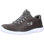 Basket - skechers - 99813 - femme - gris - textile - lacets