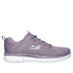 Basket skechers graceful get - conne lavanda - femme - lilas - violet - plat - lacets