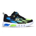 Baskets - skechers - s lights flex - glow - noir - garon - talon plat