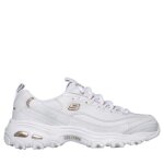 Basket skechers dlites - skechers - fresh stat - femme - cuir - lacets