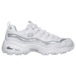 Baskets skechers dlites grand view blanc / iridescent - femme - skechers - cuir - lacets