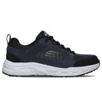 Baskets skechers oak canyon 51893 - nvbk - skechers - homme - bleu - lacets - textile - plat