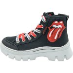 Baskets skechers street x the rolling stones roadies surge noir femme