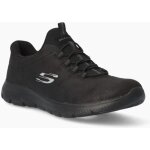 Basket skechers summits - itz bazik noire - femme - skechers - synthtique - lacets