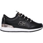 Basket skechers sunlite - delightfully og noire - skechers - femme - cuir - lacets - droit