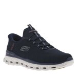 Baskets - skechers - talon plat - marine - homme - lastique