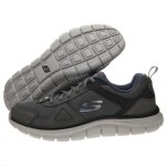 Baskets skechers track scloric 52631 - gynv - skechers - homme - gris - textile - plat - lacets