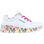Baskets skechers uno lite - lovely luv blanc fille