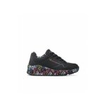 Baskets skechers uno lite - lovely luv - femme / homme - blanc / noir - confortable et flexible