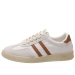Baskets sneakers femme sport casual confortable bicolore plat antidrapage en cuir - marron clair