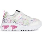 Baskets de sport geox assister junior minnie avec lumire j45e9d - blanc - fille