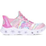Baskets sports avec lumire skechers galaxy lights 303707l - fille - blanc - lacets - droit