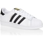 Baskets superstar adidas originals - blanc / noir - homme - tige en cuir