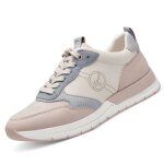 Basket tamaris femme - baskets sportives en similicuir - beige
