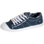 Basket - le temps des cerises - basic 02 - bandana bleu navy - femme - lacets - plat