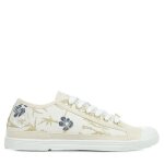 Basket � lacet - le temps des cerises - basic - rose / or - version basse - textile