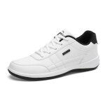 Baskets tendance homme - ecelen - lh1012rvho03rs - cuir - blanc - lacets - plat