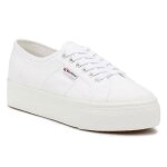 Basket - superga - 2790 - acotw - blanc - canvas - femme - lacets plats